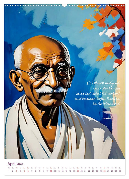 Mahatma Gandhi (CALVENDO Wandkalender 2026)