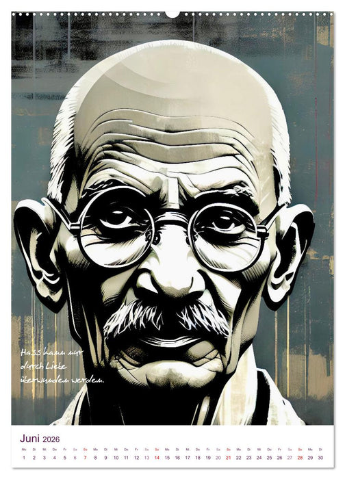 Mahatma Gandhi (CALVENDO Wandkalender 2026)