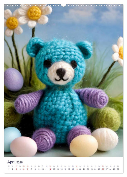Teddys aus Wolle (CALVENDO Wandkalender 2026)