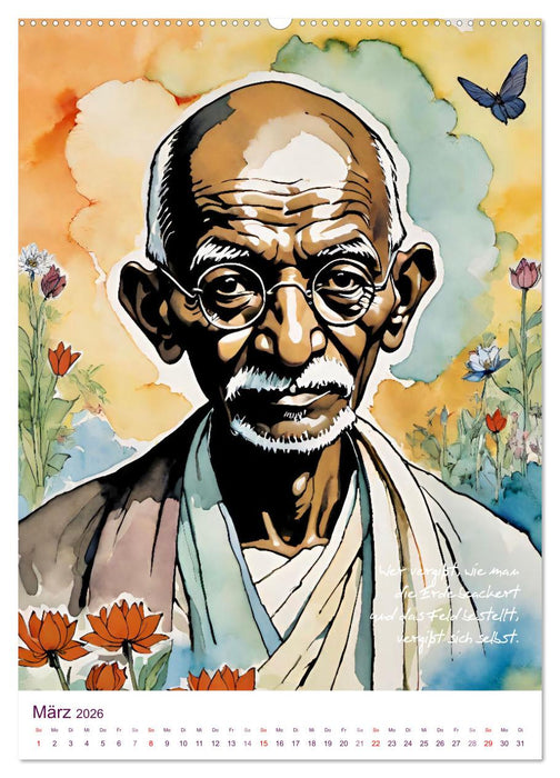 Mahatma Gandhi (CALVENDO Premium Wandkalender 2026)