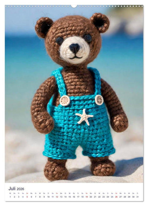 Teddys aus Wolle (CALVENDO Premium Wandkalender 2026)
