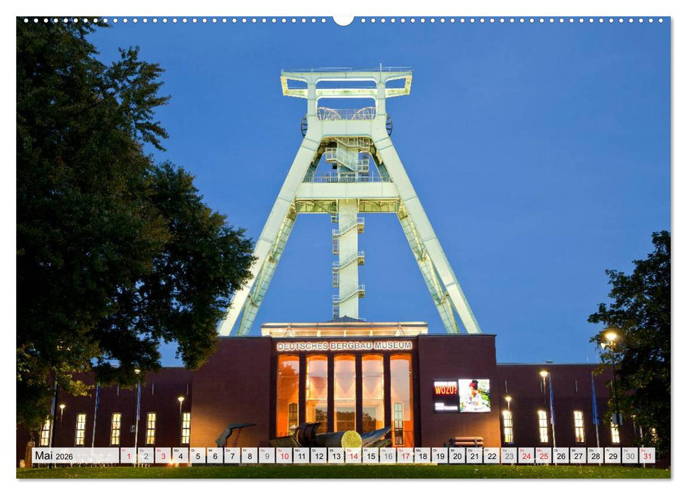 Das Ruhrgebiet bei Nacht (CALVENDO Premium Wandkalender 2026)