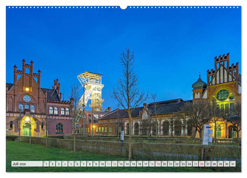 Das Ruhrgebiet bei Nacht (CALVENDO Premium Wandkalender 2026)