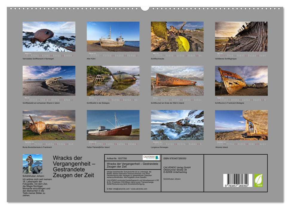 Wracks der Vergangenheit – Gestrandete Zeugen der Zeit (CALVENDO Premium Wandkalender 2026)