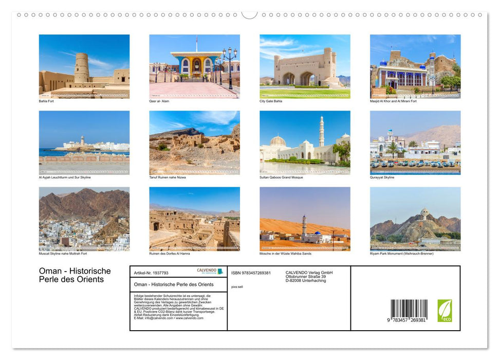 Oman - Historische Perle des Orients (CALVENDO Premium Wandkalender 2026)