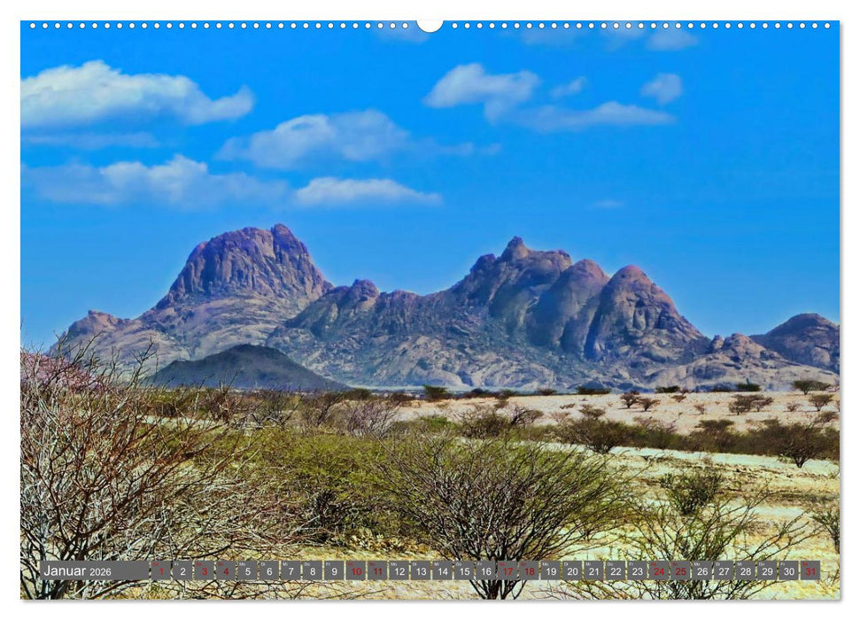 Namibia – Faszination Damaraland und Spitzkoppe (CALVENDO Premium Wandkalender 2026)