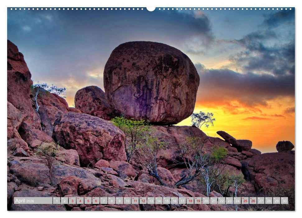 Namibia – Faszination Damaraland und Spitzkoppe (CALVENDO Premium Wandkalender 2026)