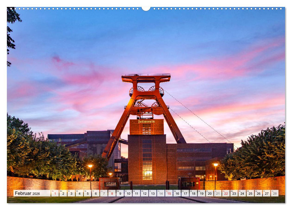 Das Ruhrgebiet bei Nacht (CALVENDO Wandkalender 2026)