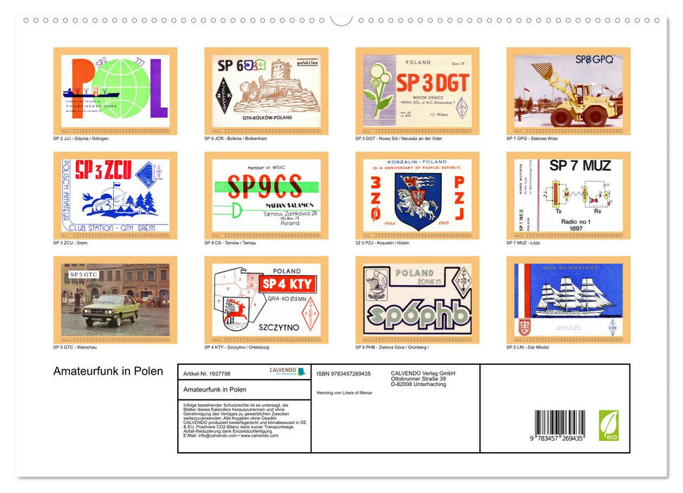 Amateurfunk in Polen (CALVENDO Premium Wandkalender 2026)