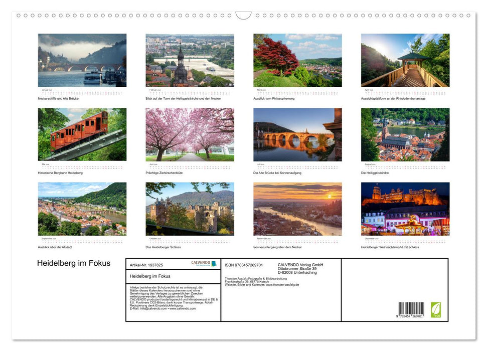 Heidelberg im Fokus (CALVENDO Wandkalender 2026)