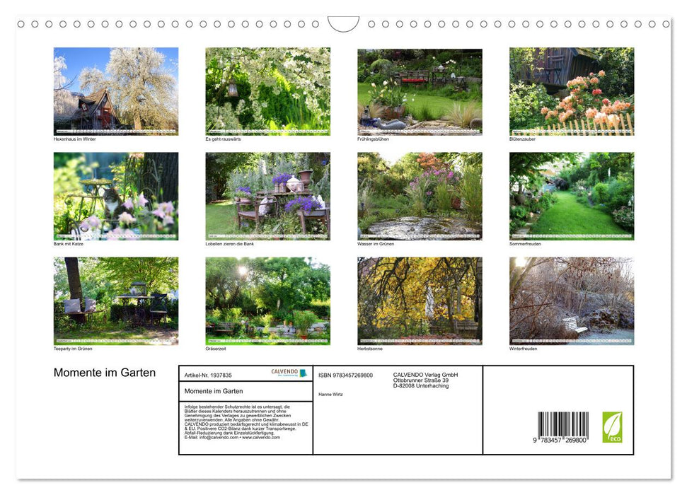 Momente im Garten (CALVENDO Wandkalender 2026)