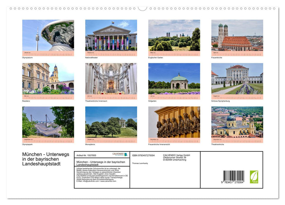 München - Unterwegs in der bayrischen Landeshauptstadt (CALVENDO Premium Wandkalender 2026)