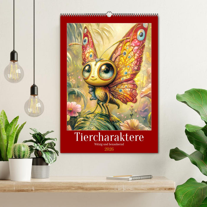 Tiercharaktere - Witzig und bezaubernd (CALVENDO Wandkalender 2026)