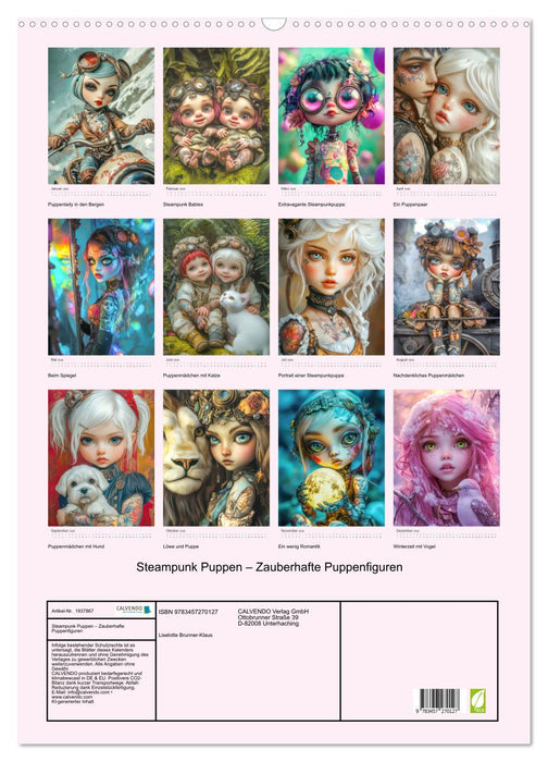 Steampunk Puppen – Zauberhafte Puppenfiguren (CALVENDO Wandkalender 2026)
