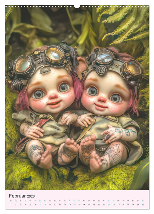 Steampunk Puppen – Zauberhafte Puppenfiguren (CALVENDO Wandkalender 2026)