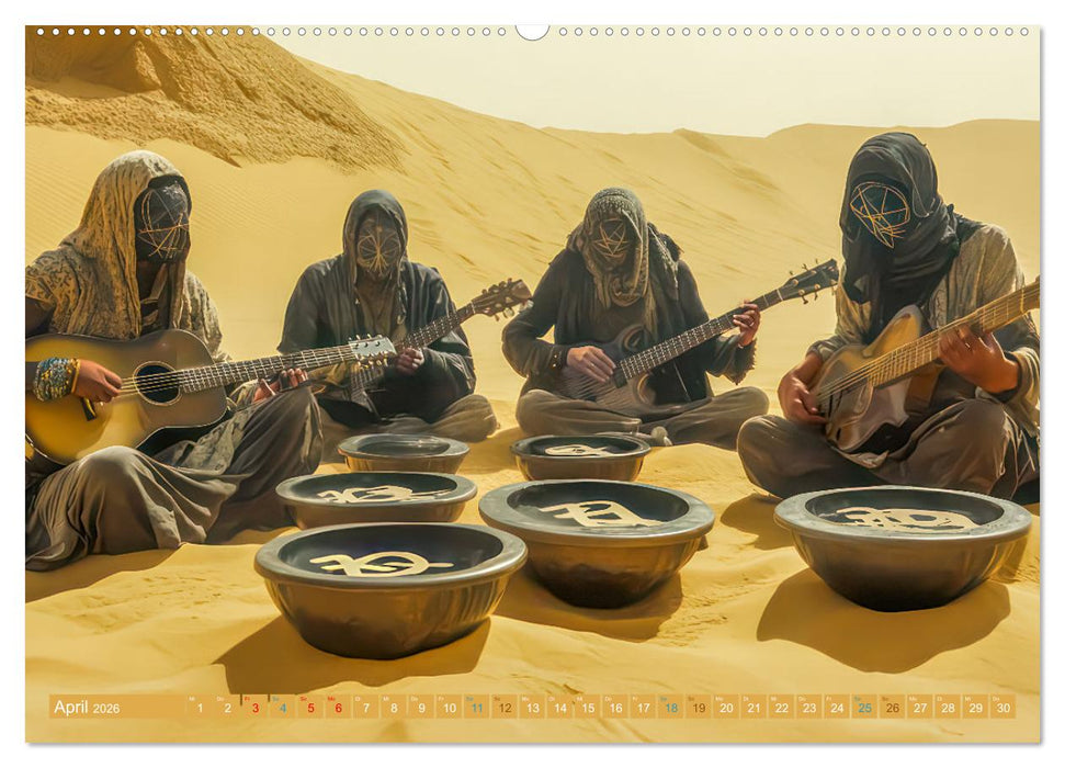 Wüstenmusikanten und Wüstentänzer - Surreale Impressionen (CALVENDO Wandkalender 2026)