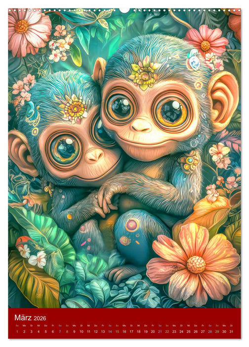Tiercharaktere - Witzig und bezaubernd (CALVENDO Premium Wandkalender 2026)