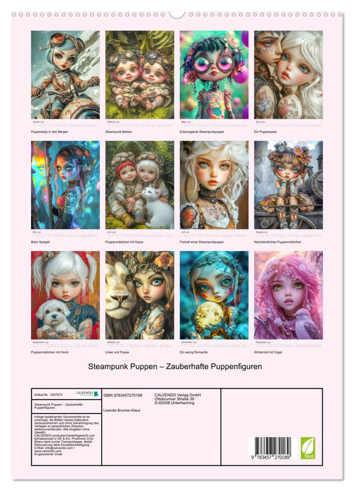 Steampunk Puppen – Zauberhafte Puppenfiguren (CALVENDO Premium Wandkalender 2026)