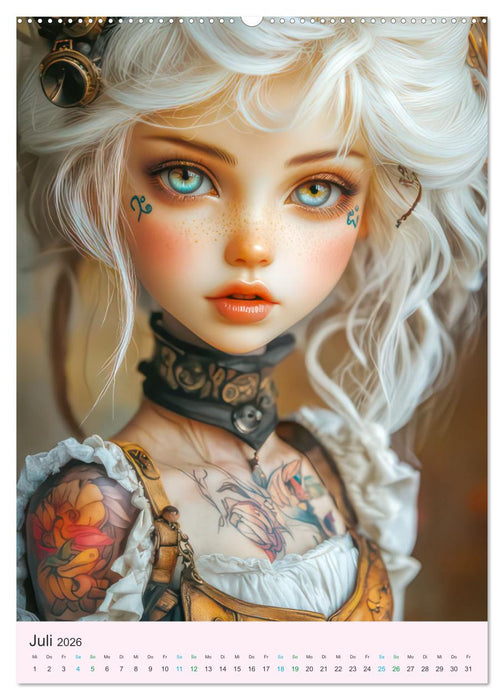 Steampunk Puppen – Zauberhafte Puppenfiguren (CALVENDO Premium Wandkalender 2026)