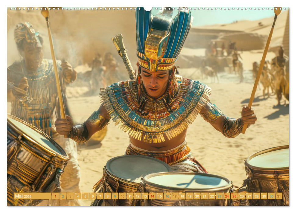 Wüstenmusikanten und Wüstentänzer - Surreale Impressionen (CALVENDO Premium Wandkalender 2026)