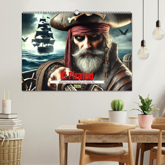 KI Piraten - Abenteuer der Seeräuber auf hoher See (CALVENDO Wandkalender 2026)