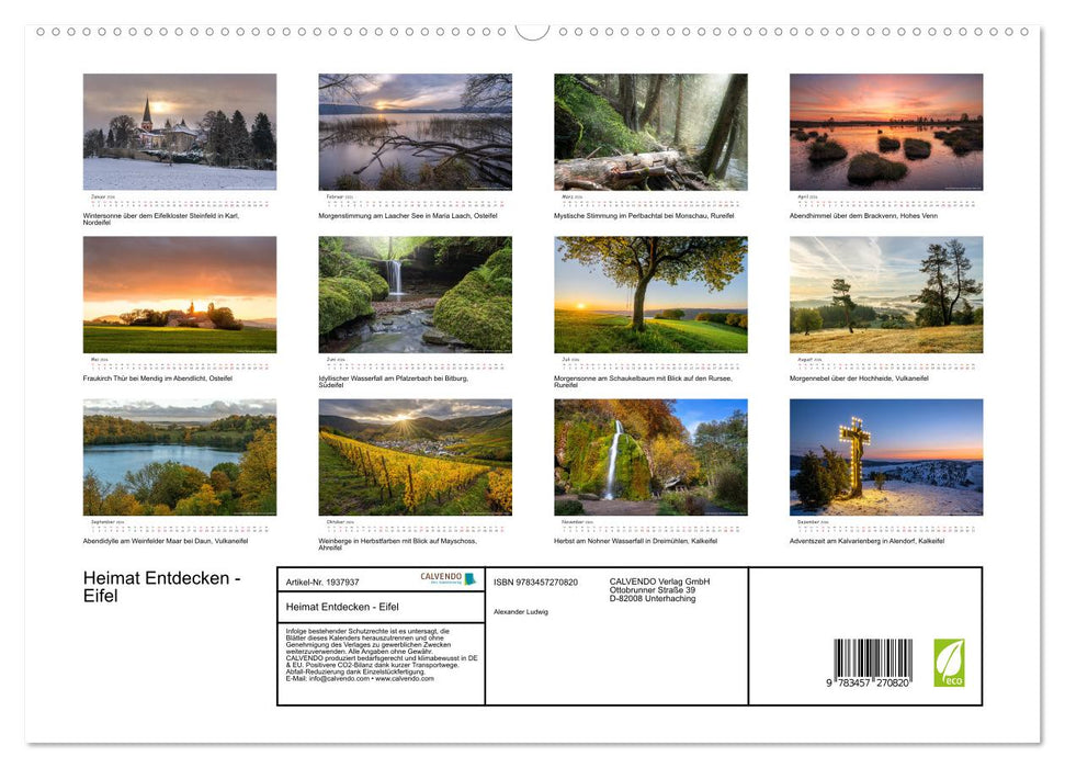 Heimat Entdecken - Eifel (CALVENDO Premium Wandkalender 2026)
