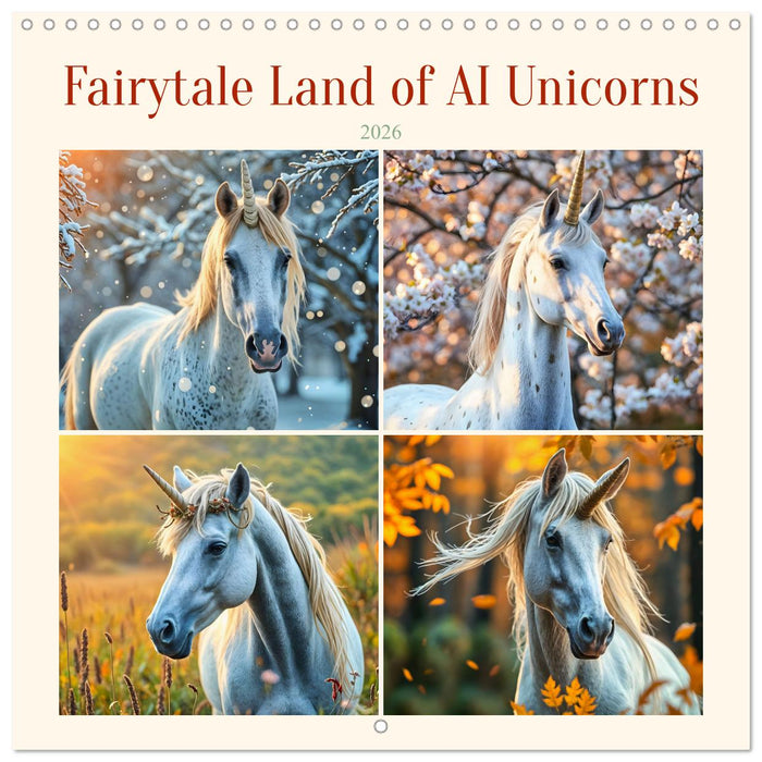 Fairytale Land of AI Unicorns (CALVENDO Monthly Calendar 2026)
