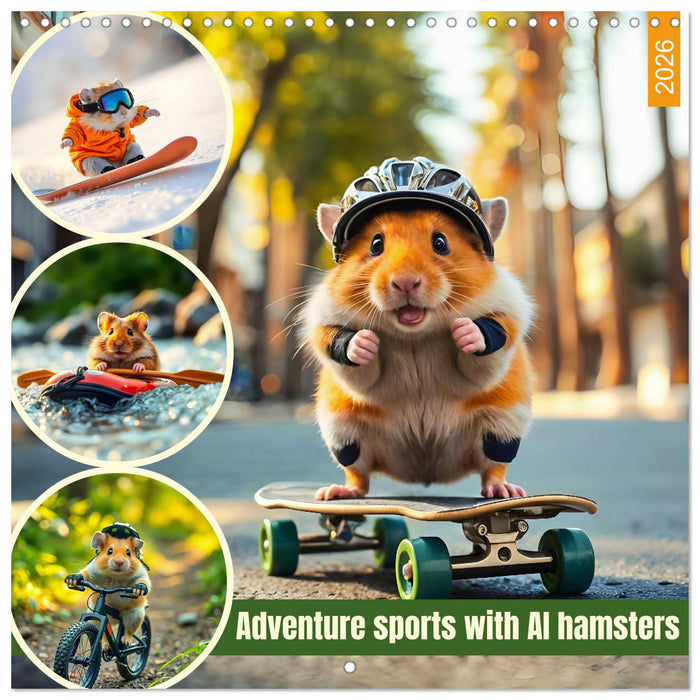 Adventure sports with AI hamsters (CALVENDO Monthly Calendar 2026)