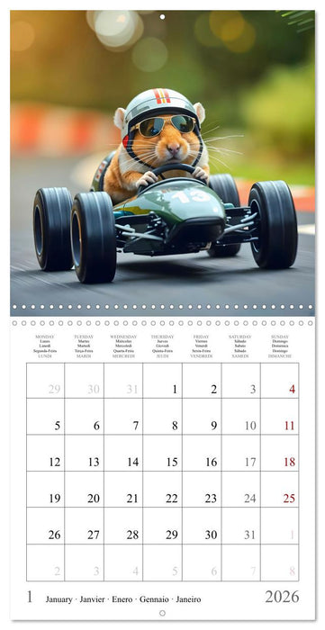 Adventure sports with AI hamsters (CALVENDO Monthly Calendar 2026)