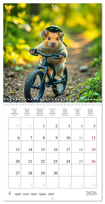 Adventure sports with AI hamsters (CALVENDO Monthly Calendar 2026)