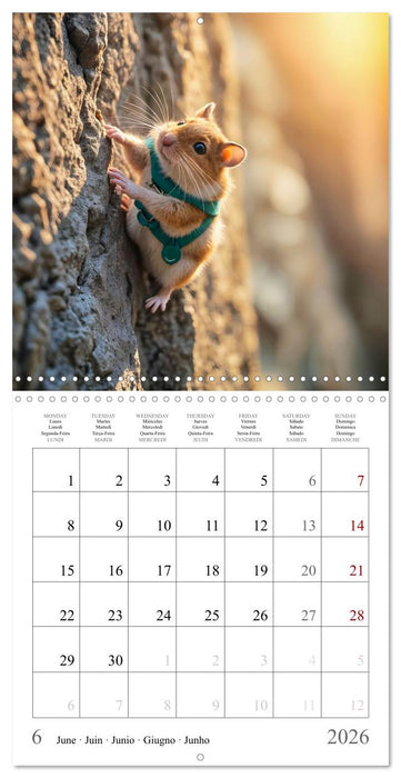 Adventure sports with AI hamsters (CALVENDO Monthly Calendar 2026)