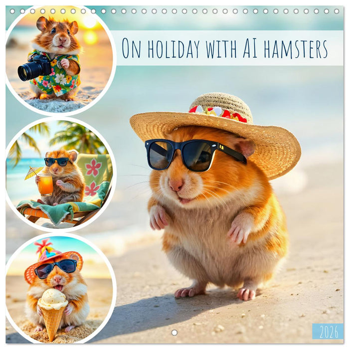 On holiday with AI hamsters (CALVENDO Monthly Calendar 2026)