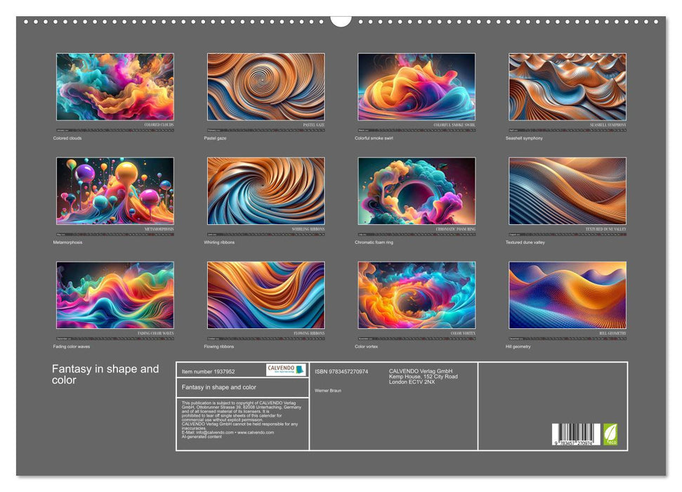 Fantasy in shape and color (CALVENDO Monthly Calendar 2026)
