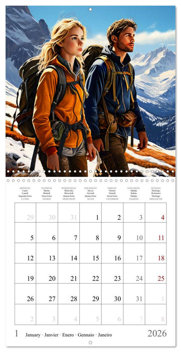 Mountains New Adventure (CALVENDO Monthly Calendar 2026)