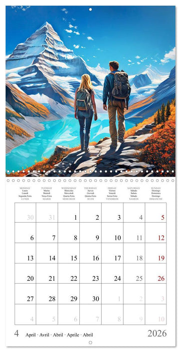 Mountains New Adventure (CALVENDO Monthly Calendar 2026)