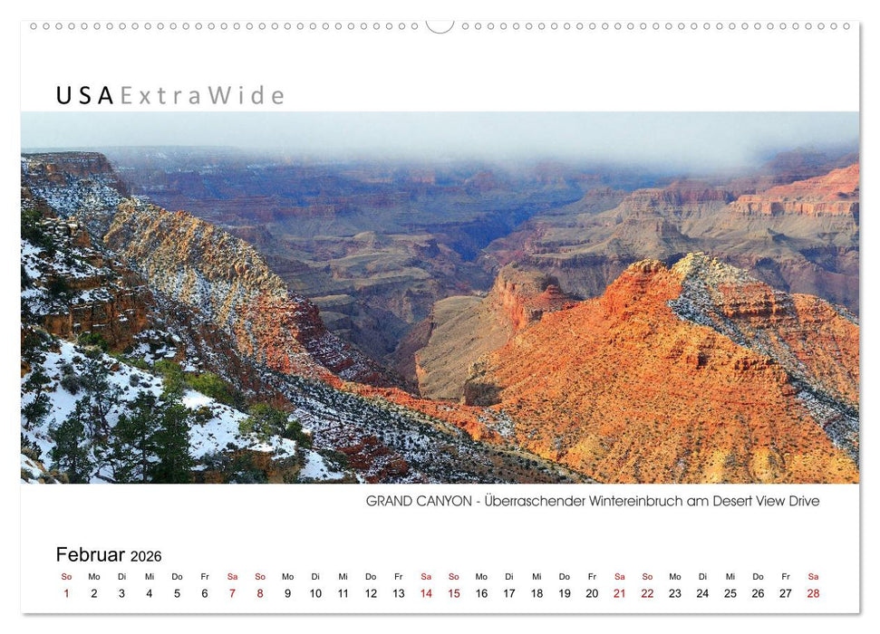 GRAND CANYON Panoramabilder (CALVENDO Wandkalender 2026)