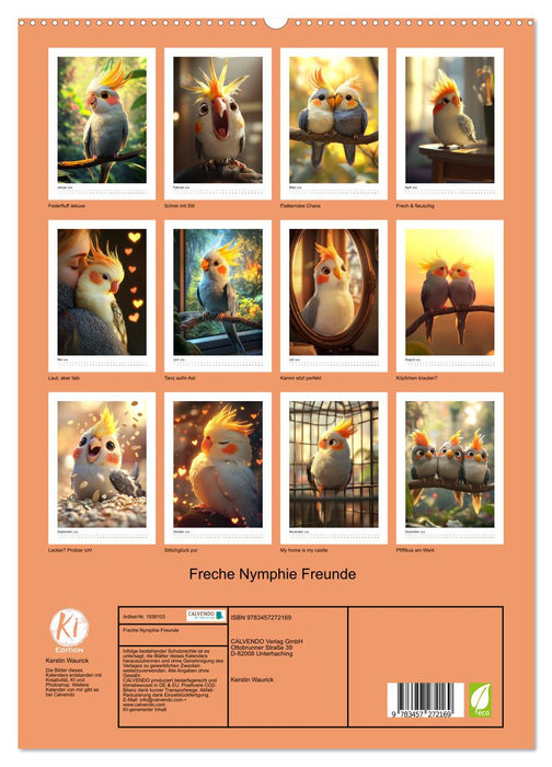 Freche Nymphie Freunde (CALVENDO Premium Wandkalender 2026)