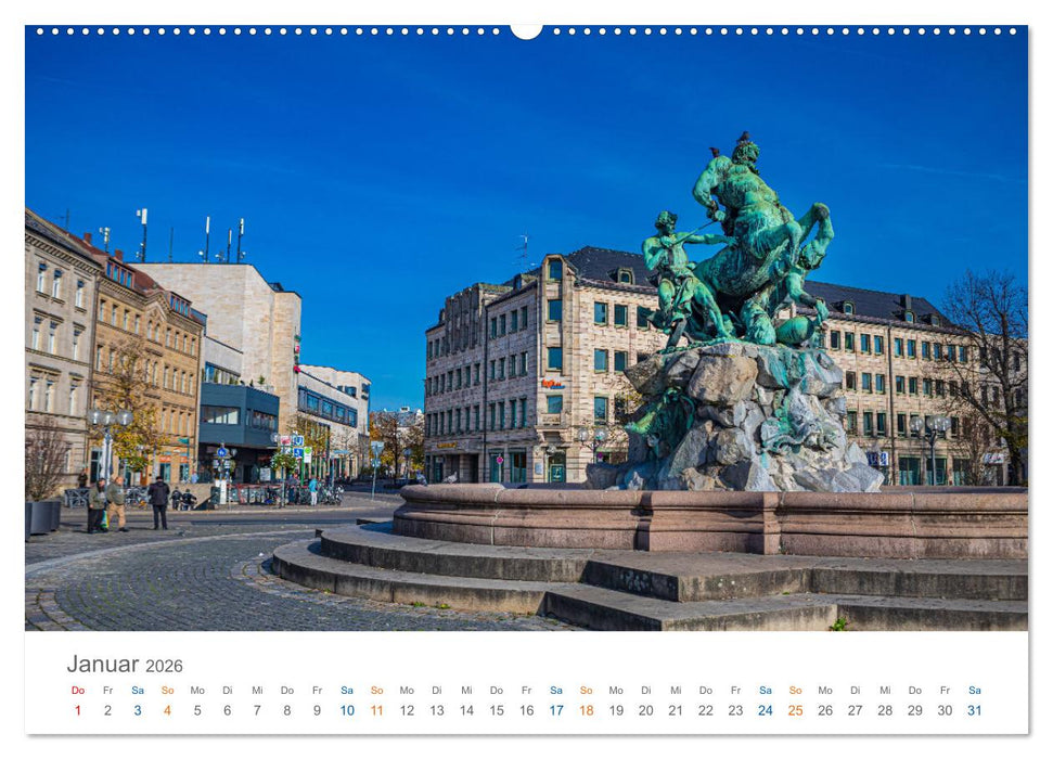 Fürth - die Denkmalstadt (CALVENDO Wandkalender 2026)