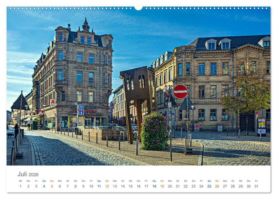 Fürth - die Denkmalstadt (CALVENDO Premium Wandkalender 2026)
