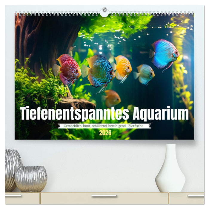 Tiefenentspanntes Aquarium (CALVENDO Premium Wandkalender 2026)