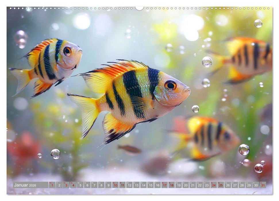 Tiefenentspanntes Aquarium (CALVENDO Premium Wandkalender 2026)