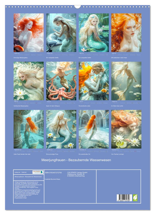 Meerjungfrauen - Bezaubernde Wasserwesen (CALVENDO Wandkalender 2026)