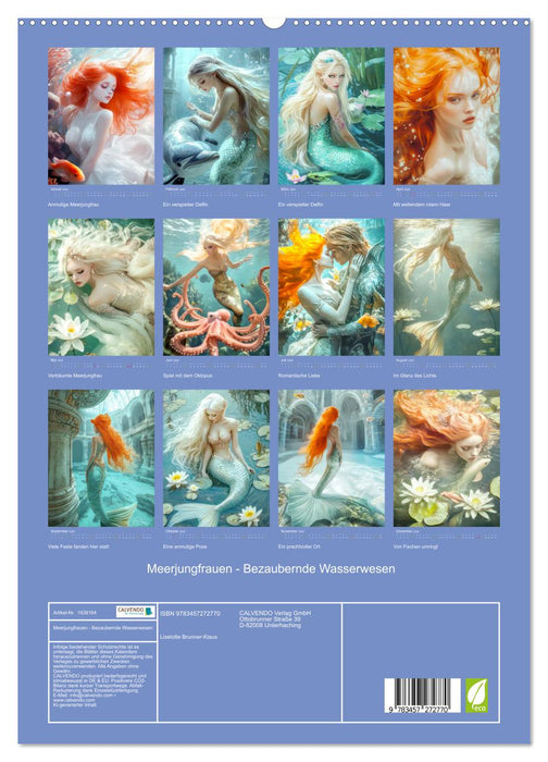 Meerjungfrauen - Bezaubernde Wasserwesen (CALVENDO Premium Wandkalender 2026)