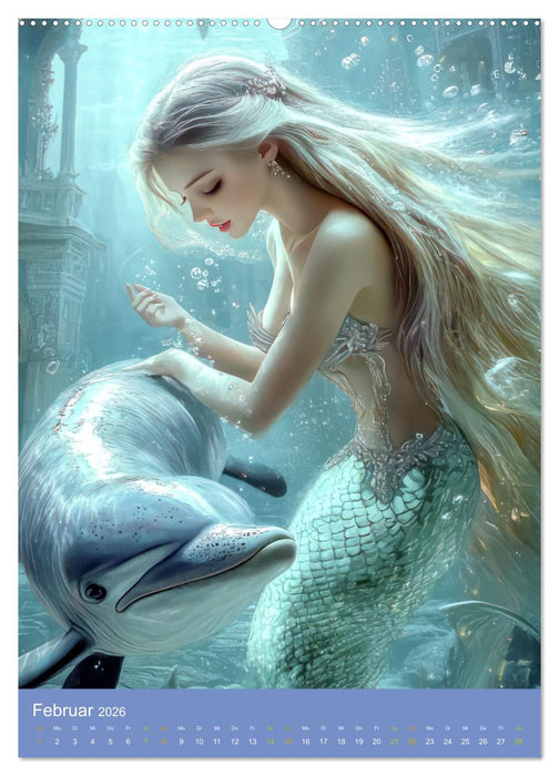 Meerjungfrauen - Bezaubernde Wasserwesen (CALVENDO Premium Wandkalender 2026)