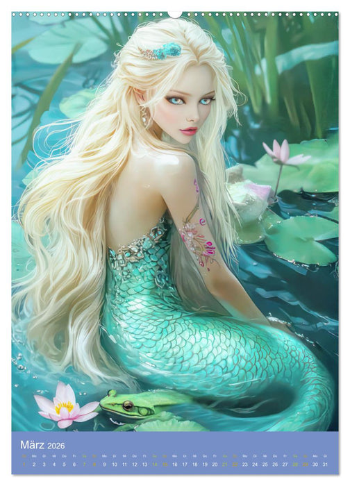 Meerjungfrauen - Bezaubernde Wasserwesen (CALVENDO Premium Wandkalender 2026)
