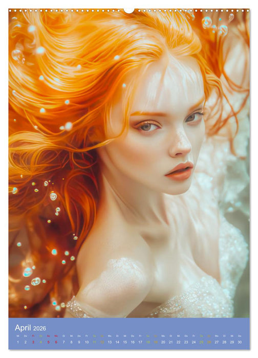 Meerjungfrauen - Bezaubernde Wasserwesen (CALVENDO Premium Wandkalender 2026)