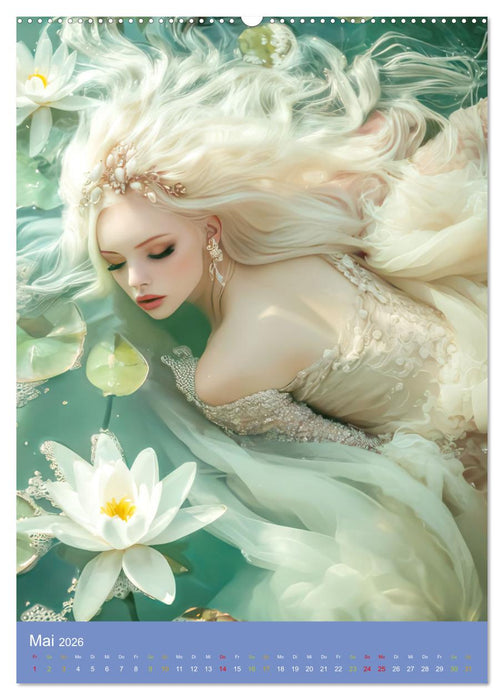 Meerjungfrauen - Bezaubernde Wasserwesen (CALVENDO Premium Wandkalender 2026)