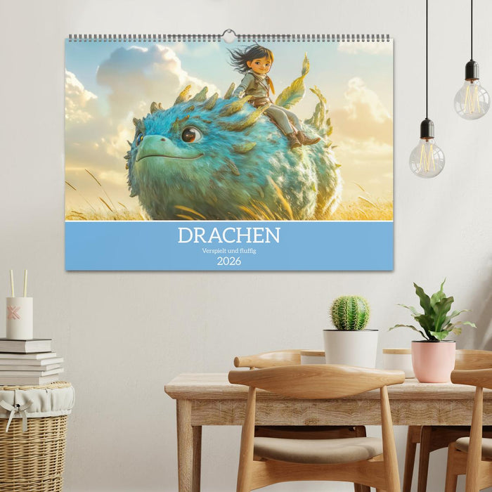 Drachen - Verspielt und fluffig (CALVENDO Wandkalender 2026)