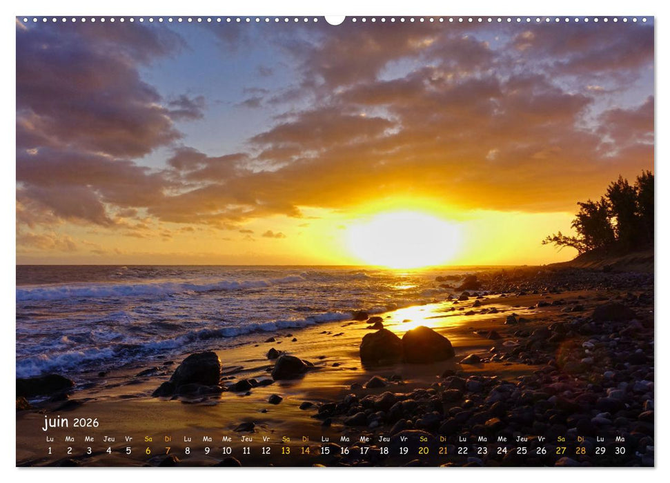 La Rèunion - Côtes fantastiques et paysage montagneux (CALVENDO Calendrier supérieur 2026)