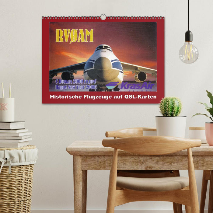 Historische Flugzeuge auf QSL-Karten (CALVENDO Wandkalender 2026)